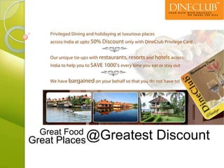 @Greatest Discount Great Food Great Places 