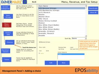 Dinerware Software Guide | PPTX