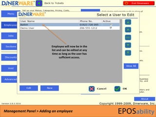 Dinerware Software Guide | PPTX