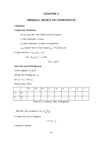 process design of water chilling plant | DOCX