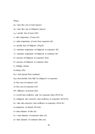 process design of water chilling plant | DOCX