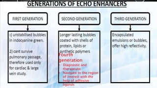 Fourth
generation
• Diagnostic and
therapeutic
• Navigate to the region
of interest with the
help of adhesive
ligands
 