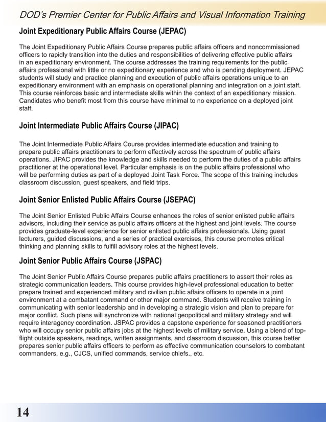 DINFOS Information Guide PDF Professional School Postgraduate