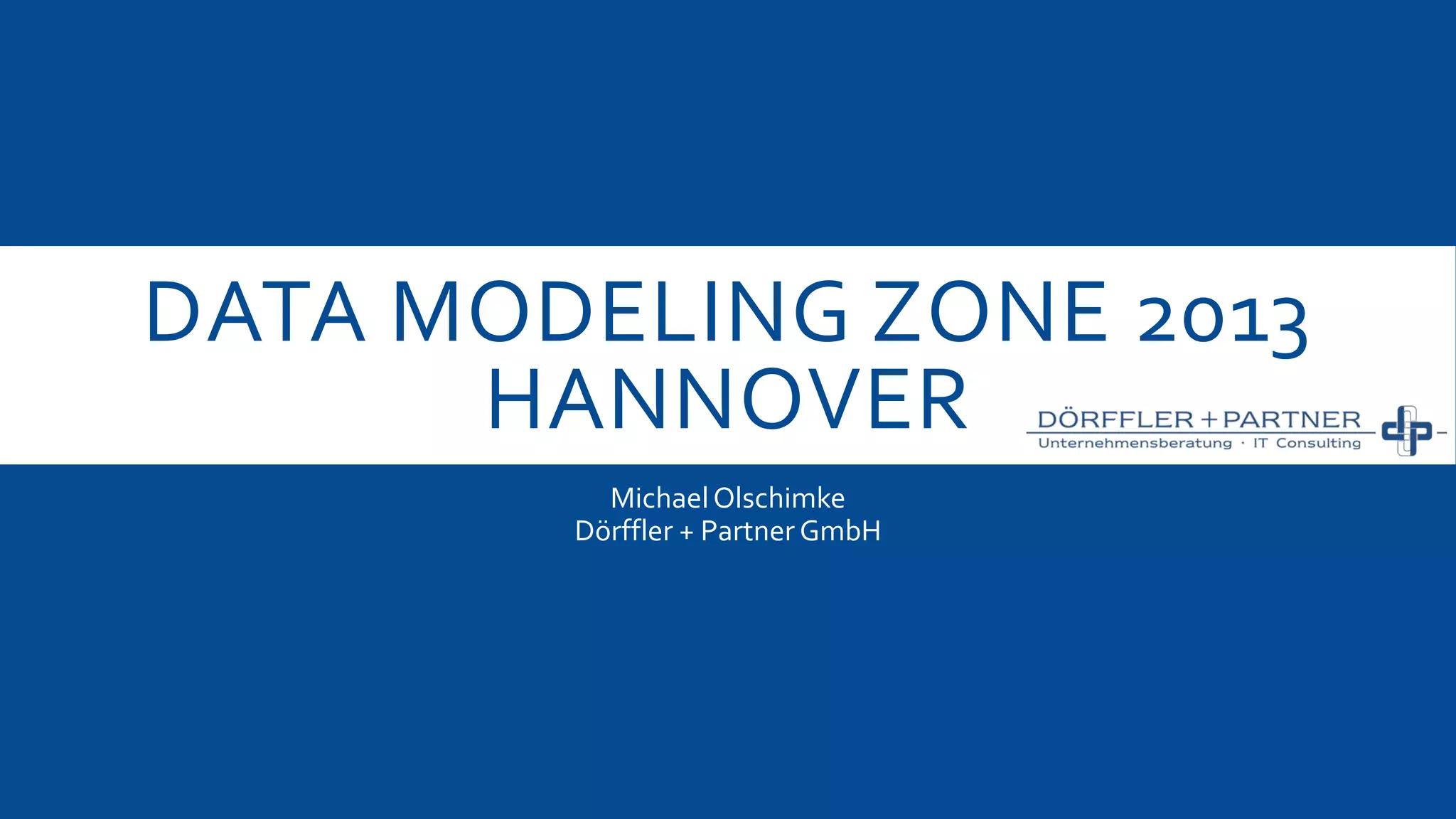 Data Modeling Zone 2013 PPT