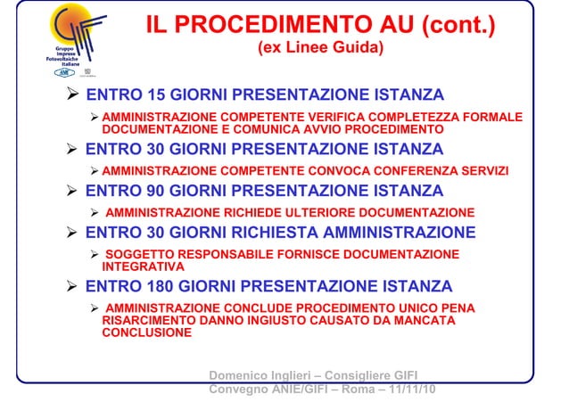 Le linee guida per la procedura di autorizzazione | PPT