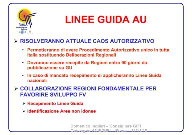 Le linee guida per la procedura di autorizzazione | PPT