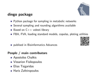dingo: a Python package for metabolic flux sampling | PDF
