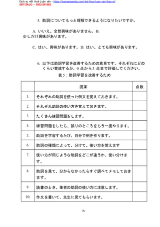Luan Van Thac Si ハイフォン私立大学における初級の助詞の学習方法に 関する研究