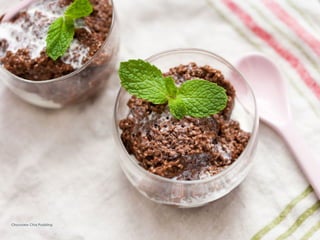 17 DINING WITH DYSPHAGIA: A COOKBOOK
Chocolate Chia Pudding
 