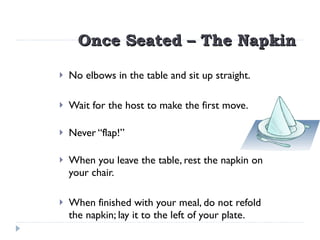 Dining etiquette | PPT
