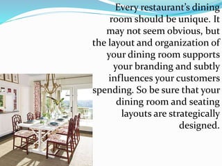 Dining room layout | PPTX