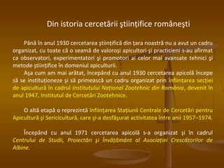 Din istoria apiculturii romane prezentare de Prof. Dr. Dumitru CURCĂ  si colab.