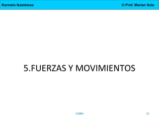 Karmelo Ikastetxea

© Prof. Marian Sola

5.FUERZAS Y MOVIMIENTOS

4.DBH

21

 