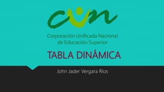 TABLA DINÁMICA
John Jader Vergara Ríos
 