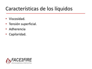 Características de los líquidos
 