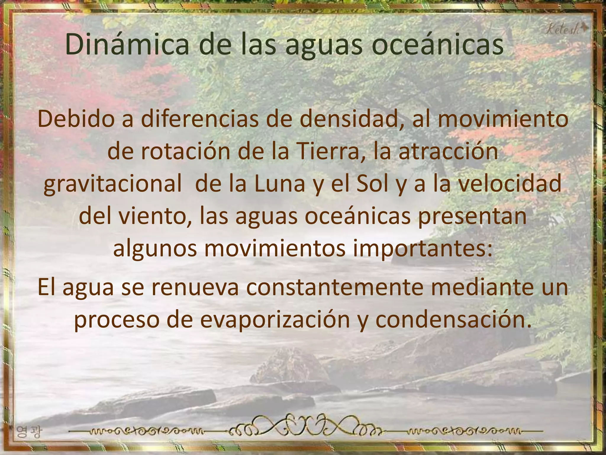 Dinámica de las aguas oceánicas 6°