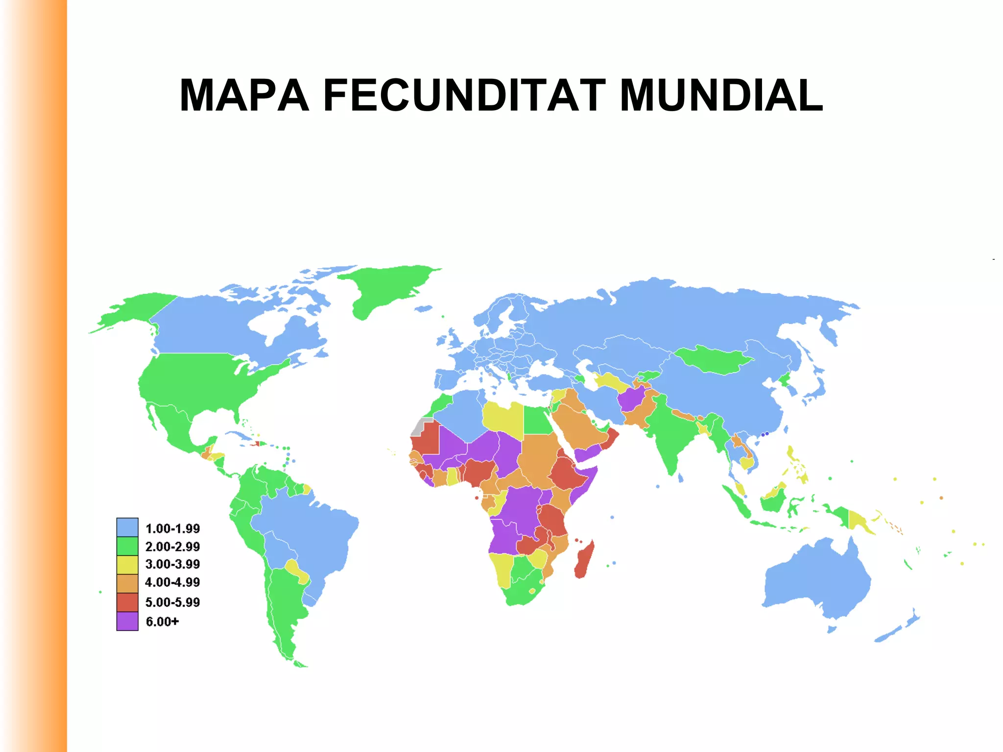 MAPA FECUNDITAT MUNDIAL
 