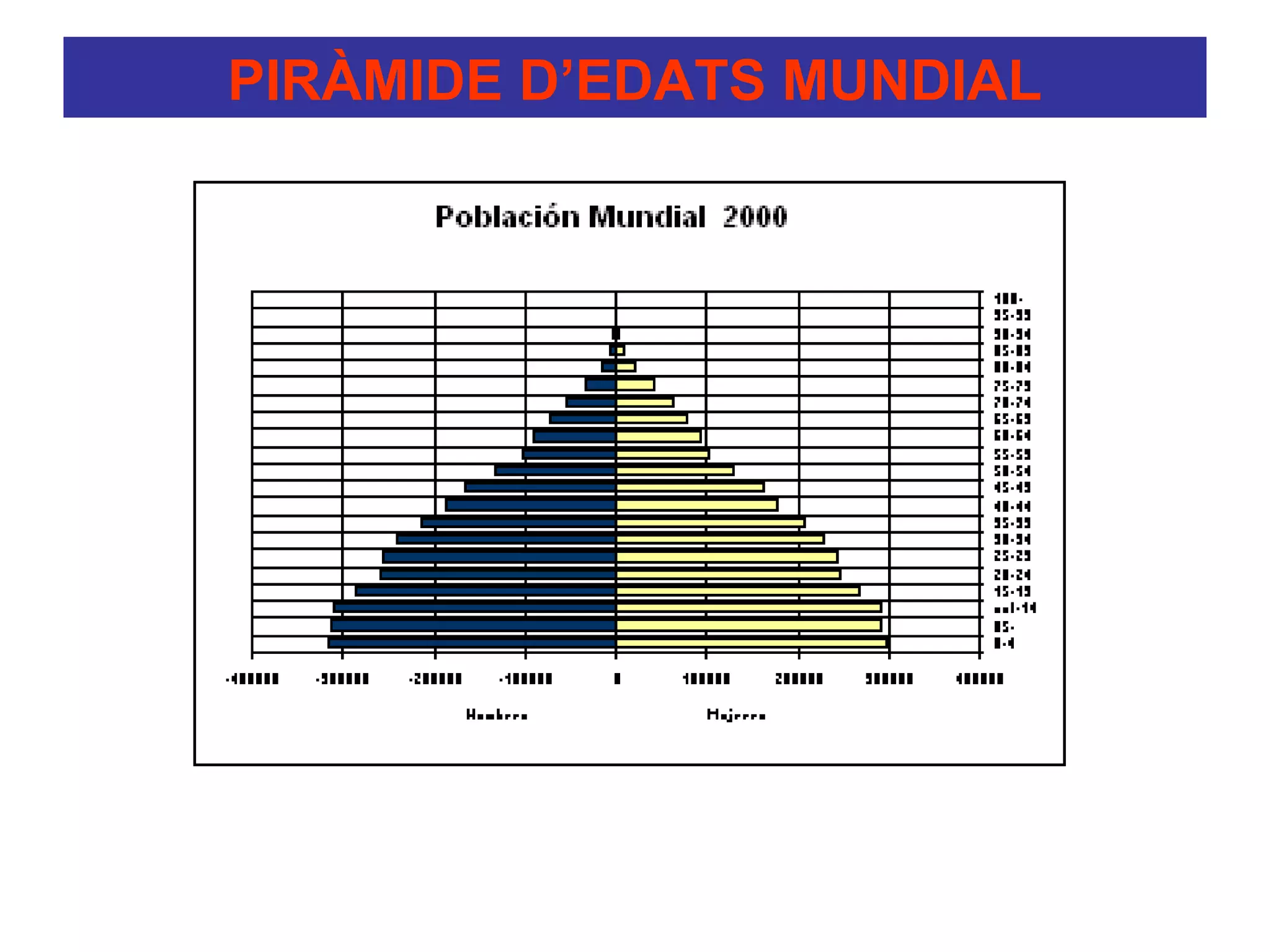 PIRÀMIDE D’EDATS MUNDIAL
 