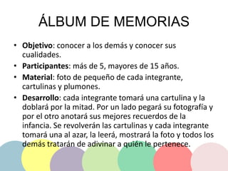 DINÁMICAS DE PRESENTACIÓN