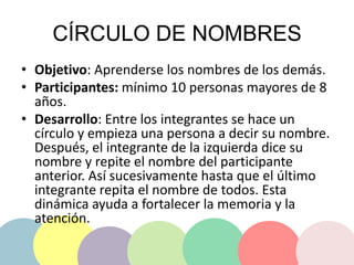 DINÁMICAS DE PRESENTACIÓN