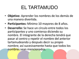 DINÁMICAS DE PRESENTACIÓN