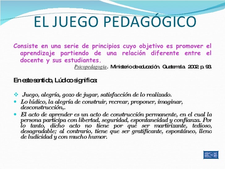 Resultado de imagen para QUE ES EL JUEGO PEDAGOGICO
