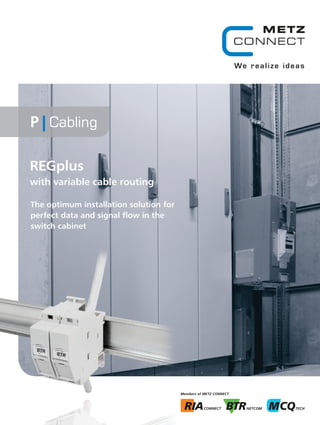 REGplus
with variable cable routing
The optimum installation solution for
perfect data and signal flow in the
switch cabinet
 