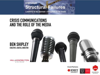 Crisis communications and the role of the media