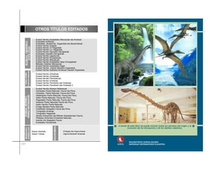 137
OTROS TÍTULOS EDITADOS
Energia eta Ingurumena.
Ingurumenaren Arazoak.
Euskal Herriko Kostaldeko Marrazoak eta Arrainak.
Euskadiko Anfibioak.
Euskadiko, Muskerrak, Sugandiak eta Apoarmatuak
Euskal Herriko Sugeak.
Euskal Herriko Ur Hegaztiak
Euskal Herriko Lur Hegaztiak.
Euskal-Herriko Eguneko Harrapariak.
Euskadiko Gaueko Harrapariak.
Euskal Herriko Ugaztunak
Euskal Herriko Krustazeoak.
Euskal Herriko Moluskuak.
Euskal Herriko Kostaldeko Itsas Ornogabeak
Bizkaiko Golkoko Marrazoak.
Euskal Herriko kostaldeko Algak
Euskal Herriko Interes Bereziko Espezieak.
Euskal Herriko Galtzeko Arriskuan Dauden Espezieak.
Euskal-Herriko Zuhaitzak.
Euskal Herriko Zuhaixkak
Euskal Herriko Perretxikoak
Euskal Herriko Onddoak
Euskal Herriko Perretxiko eta Onddoak
Euskal Herriko Perretxiko eta Onddoak II
Euskal Herriko Biotopo Babestuak.
Gorbeiako Parke Naturala, Fauna eta Flora.
Urkiolako Parke Naturala, Fauna eta Flora.
Valderejoko Parke Naturala, Fauna eta Flora.
Izkiko Parke Naturala, Fauna eta Flora.
Pagoetako Parke Naturala, Fauna eta Flora.
Aralarko Parke Naturala Fauna eta Flora.
Aiako Harriko Parke Naturala.
Errege Bardea Parke Naturala
Urdaibaiko Itsaspeko Fauna eta Flora
Txingudiko Arrainak.
Txingudiko Hegaztiak.
Abrako Estuarioko eta Bilboko Itsasadarreko Fauna.
Pitillasko Aintzirako Erreserba Naturala.
Izaroko Irla Itsaspeko Fauna.
Euskadiko Hondartzak.
Katuki Handiak.
Katuki Txikiak.
A.D.E.V.E.
A través de este llibro se puede conocer todos los secretos del orígen y la
evolución de los dinosaurios y de los reptiles voladores.
IRAUNGITZEKO ZORIAN DAUDEN
ESPEZIEAK DEFENDATZEKO ELKARTEA
 