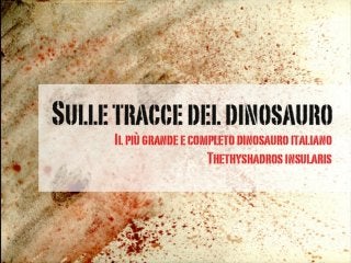 Dinosauro Antonio scoperto da Tiziana Brazzatti 