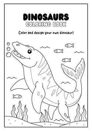 Creative Dinosaur Coloring Book for Kids and Enthusiasts | PDF