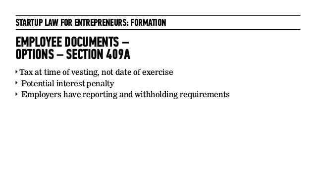 Nonstatutory stock options 409a