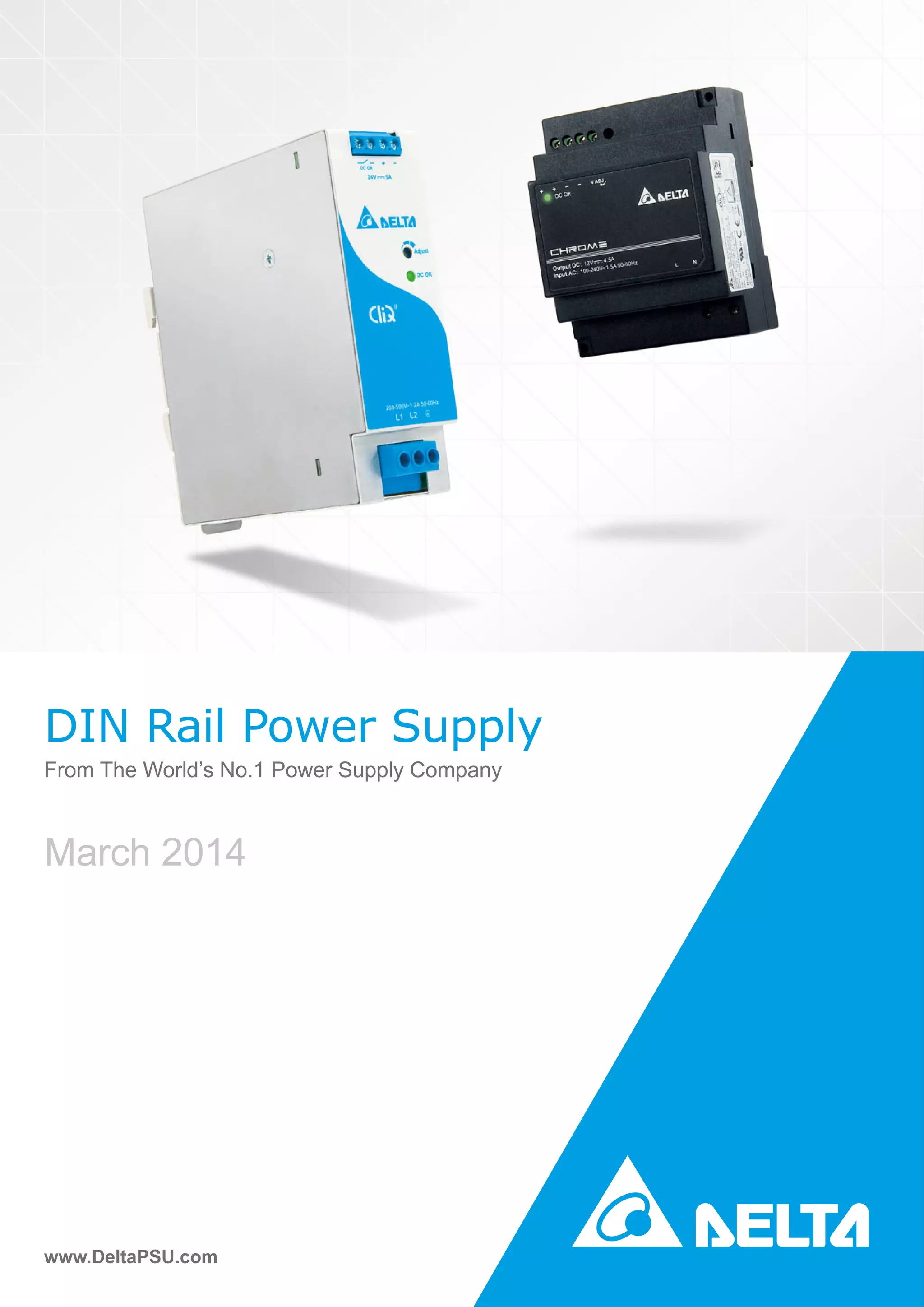 Delta DINRail Power Supply Brochure (Rev. March2014) PDF