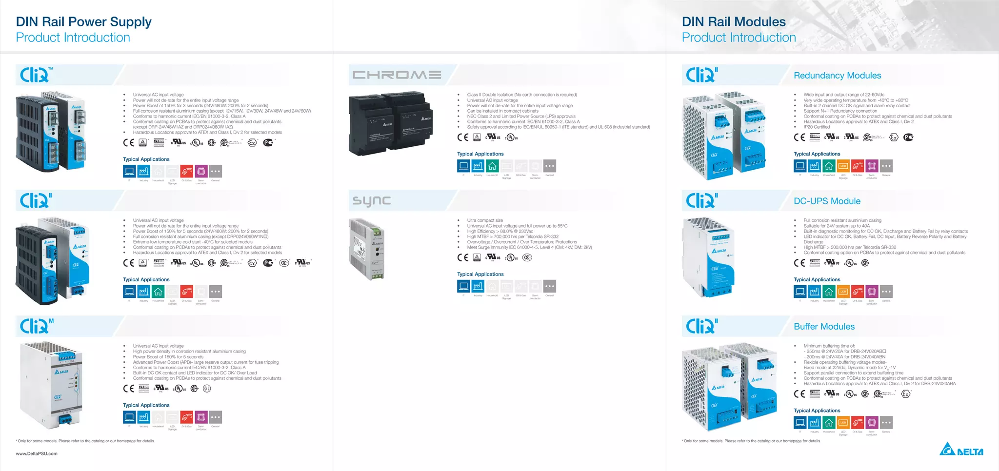 Delta DIN Rail Power Supply Brochure (September 2014) PDF