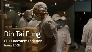 Din Tai Fung
OOH Recommendation
January 9, 2019
 