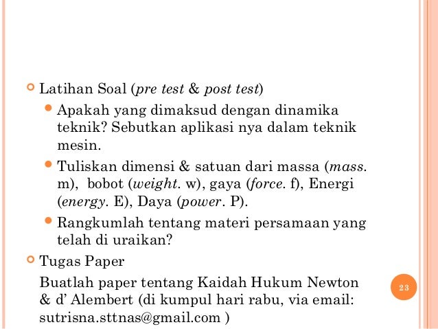 Dinamika Teknik T Nas