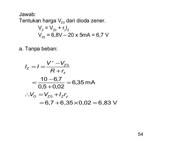 101 Contoh Soal Dioda Zener Penjelasan Dikdasmen