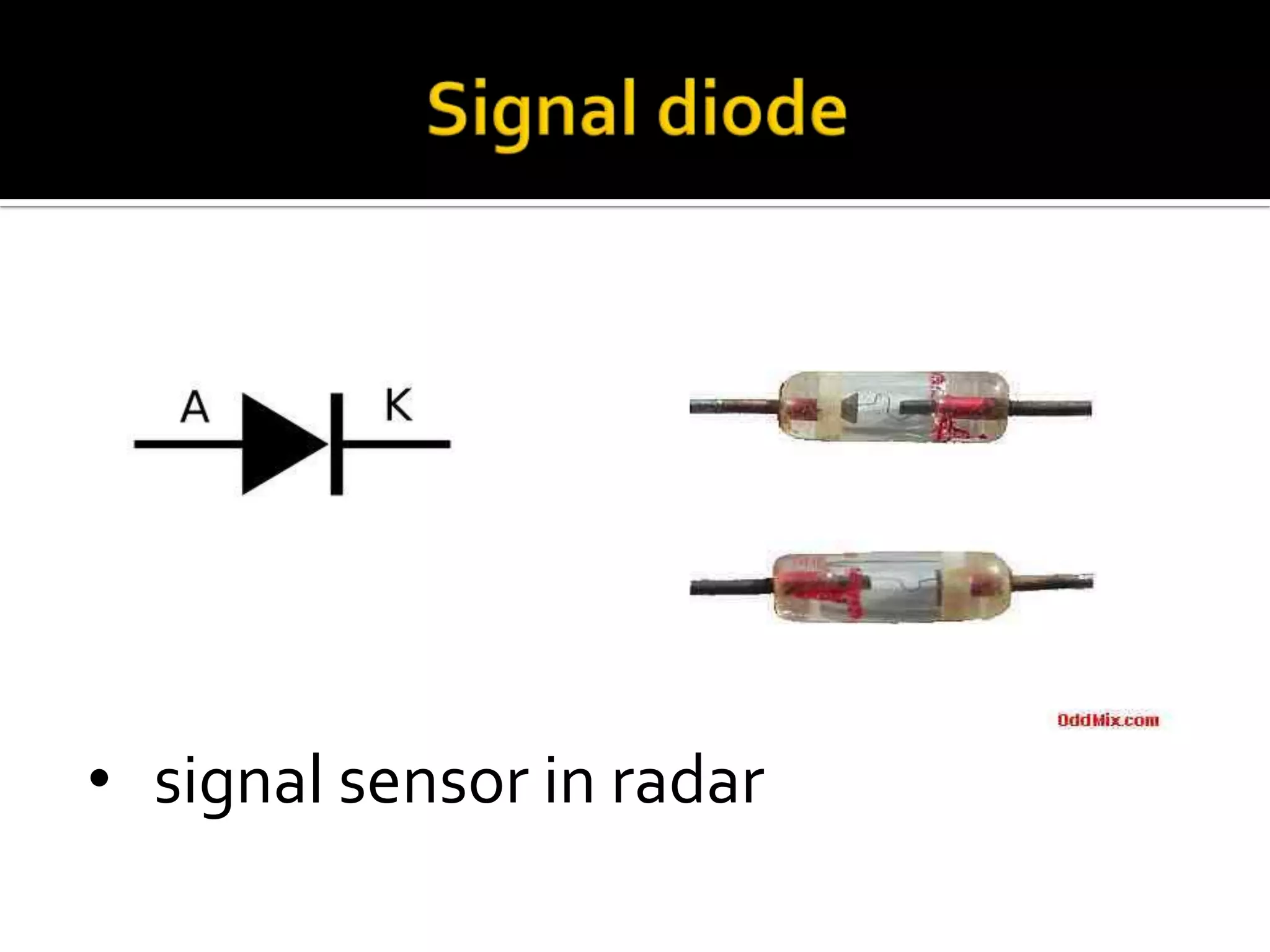 • signal sensor in radar
 