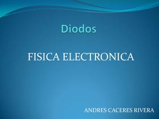 FISICA ELECTRONICA

ANDRES CACERES RIVERA

 