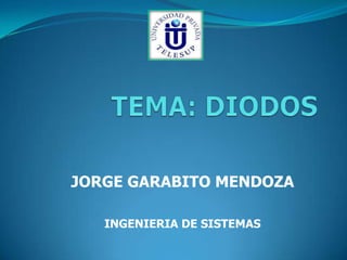 JORGE GARABITO MENDOZA

   INGENIERIA DE SISTEMAS
 