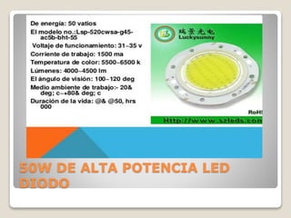 50W DE ALTA POTENCIA LED
DIODO