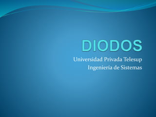 Universidad Privada Telesup
Ingeniería de Sistemas
 