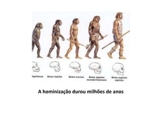 A hominização durou milhões de anos