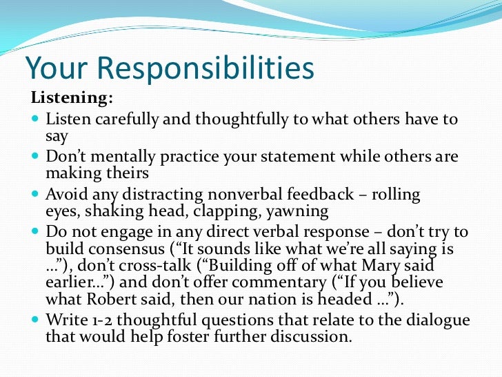 Deliberative Dialogue Assignment