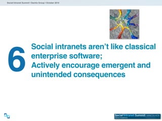 Social Intranet Summit | Dachis Group | October 2010
7
Pick the right social platforms;
social is not a single product.
Al...