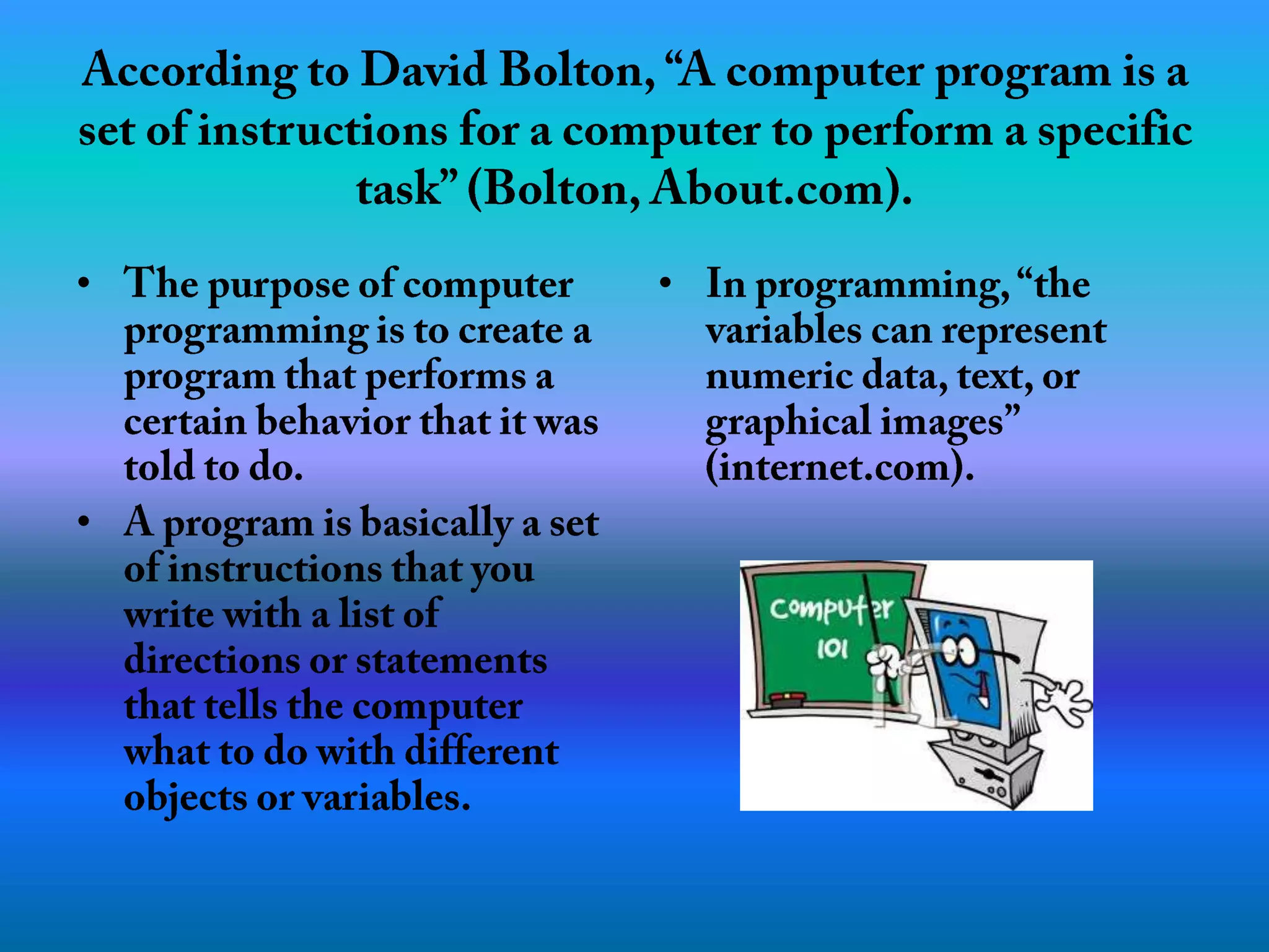 Dion computerprogramming | PPTX