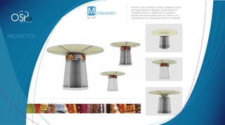 Proyecto de mobiliario urbano realizado para
                                           ser implantado en Bogotá; sustituyendo el



OS
DISEÑO Y CONCEPTO
                                           mobiliario actual, mejorando su estética,
                                           siendo más atrayaente para el cliente, con

                           R
               DISEÑO Y CONCEPTO
                                   M-141   mejor eficacia y seguridad para el vendedor.
 