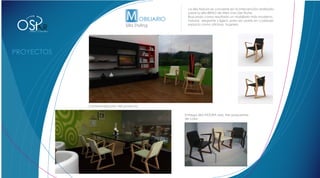 La silla Natura se convierte en la intervención realizada
               MOBILIARIO                                               sobre la silla BRNO de Mies Van Der Rohe.
                                                                        Buscando como resultado un mobiliario más moderno,


OS
                                                                        natural, elegante y ligero, para ser usado en cualquier

             R Silla “Natura”                         Silla Styling     espacio como oficinas, hogares.

 DISEÑO Y CONCEPTO




                                Contextualización del producto

                                                                      Entrega silla NATURA real, tres propuestas
                                                                      de color.
 