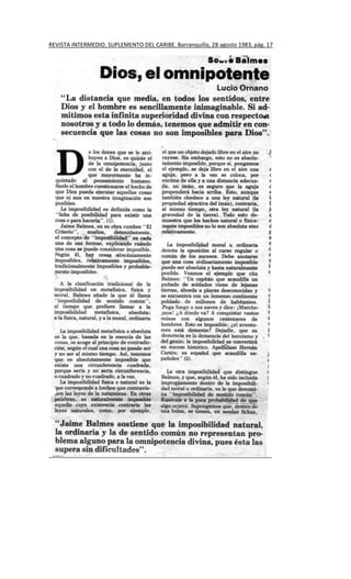 REVISTA INTERMEDIO. SUPLEMENTO DEL CARIBE. Barranquilla, 28 agosto 1983, pág. 17
 
