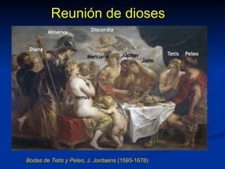 Reunión de dioses Bodas de Tetis y Peleo , J. Jordaens (1593-1678) 